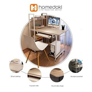 Pekanbaru Homedoki Meja Belajar Minimalis/Meja Komputer Minimalis/Meja Gaming Minimalis/Meja Belajar Anak/Meja Belajar Aesthetic