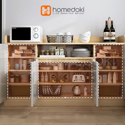 Pekanbaru Homedoki Lemari Dapur Minimalis / Kabinet Dapur / Rak Serbaguna / Lemari Piring / Lemari Multifungsi