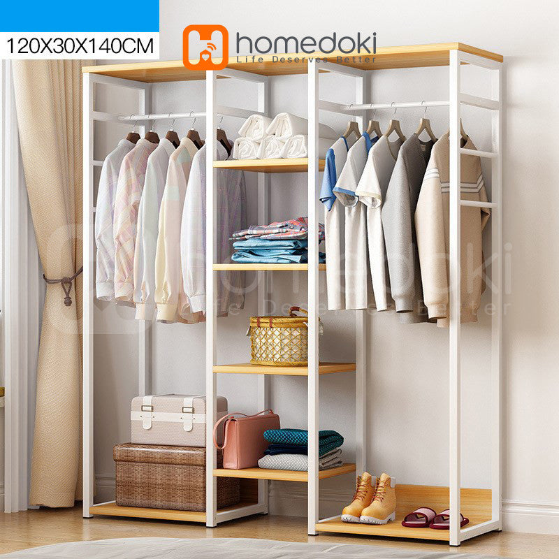 Pekanbaru Homedoki Rak Baju Gantung / Stand Hanger / Rak Baju / Rak Pakaian / Rak Gantung Baju Kayu