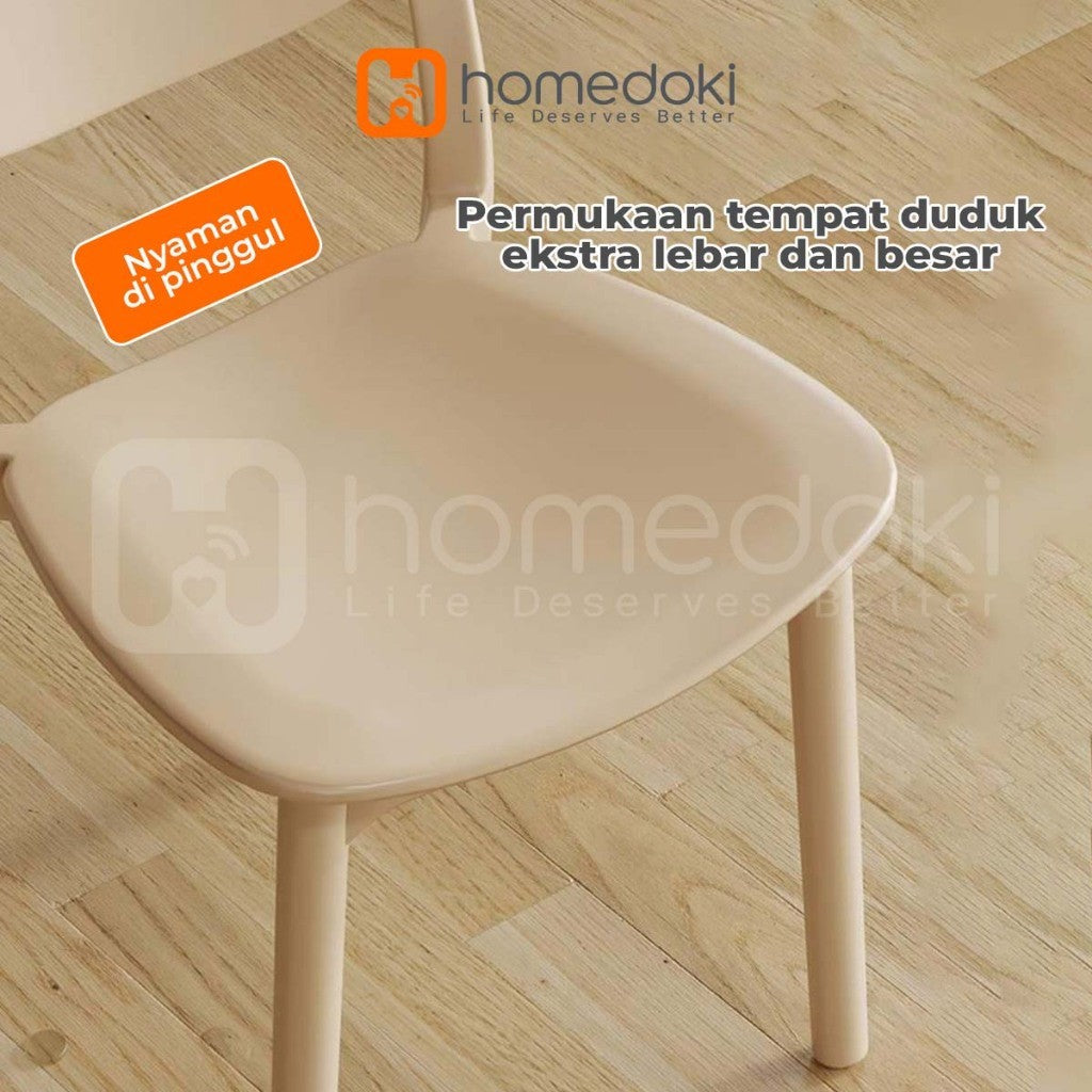 Pekanbaru Homedoki Kursi Plastik/Kursi Kantor/Kursi Belajar/Kursi Teras/Kursi Santai/Kursi Kerja/Kursi Makan/Kursi Cafe