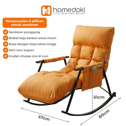 Pekanbaru Homedoki Sofa Santai Kursi / Goyang Santai Kursi / Sofa Malas / Kursi Tidur Sofa / Kursi Sofa Multifungsi / Malas Kursi / Kursi Goyang / Kursi Ruang Tamu / Kursi Tidur Sofa
