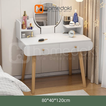 Pekanbaru Homedoki Meja Rias/Meja Rias Modern Minimalis/Meja Rias Putih /Meja Rias Minimalis/Meja Rias Aesthetic/Meja Rias Kayu