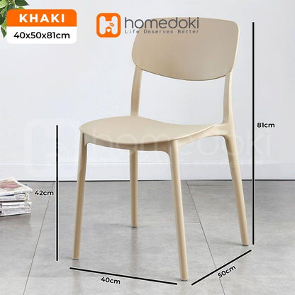 Pekanbaru Homedoki Kursi Plastik/Kursi Kantor/Kursi Belajar/Kursi Teras/Kursi Santai/Kursi Kerja/Kursi Makan/Kursi Cafe