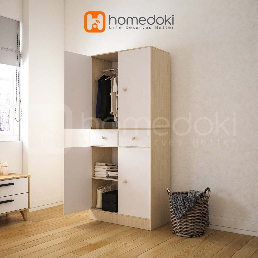 Pekanbaru Homedoki Lemari Pakaian/Lemari Baju/Lemari Baju Minimalis/Lemari Pakaian Estetik/Lemari Baju Aesthetic/Lemari Pakaian Minimalis