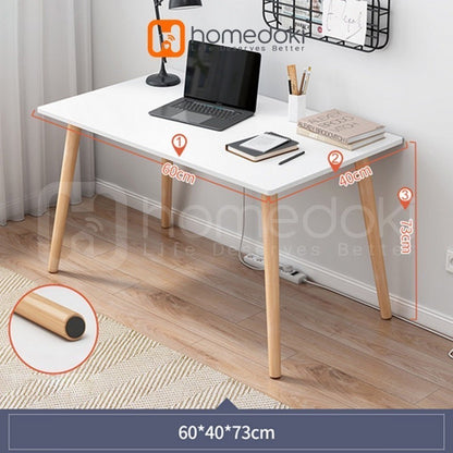 Pekanbaru Homedoki Meja Belajar / Meja Komputer / Meja Kerja Kayu / Meja Kantor / Meja Rias Minimalis/ Dengan Laci Minimalis