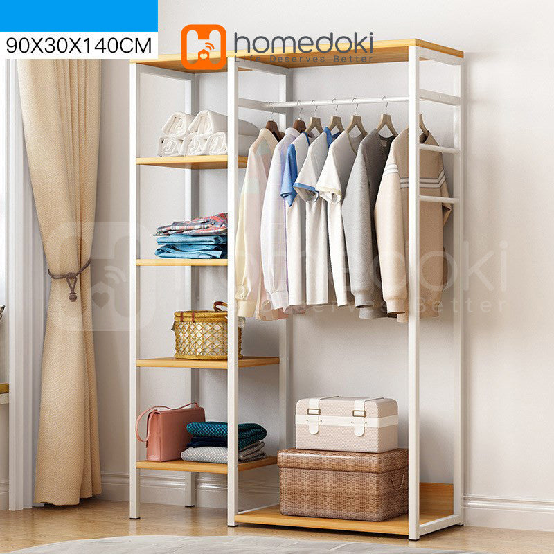 Pekanbaru Homedoki Rak Baju Gantung / Stand Hanger / Rak Baju / Rak Pakaian / Rak Gantung Baju Kayu
