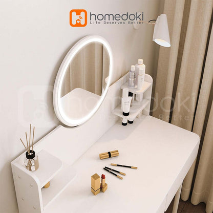 Pekanbaru Homedoki Meja Rias/Meja Rias Aesthetic/Meja Rias Minimalis/Meja Rias Led/Meja Rias Lampu/Meja Rias Sliding/Meja Make Up