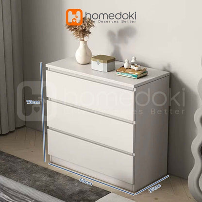 Pekanbaru Homedoki Lemari Laci / Lemari Baju Minimalis / Lemari Serbaguna / Lemari Susun Kayu / Lemari Putih Minimalis
