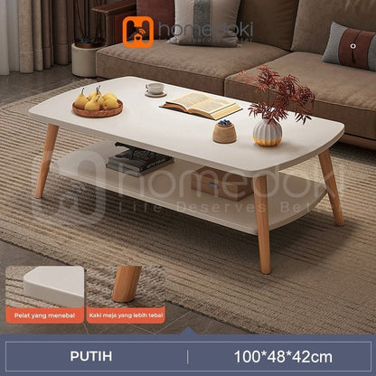 Pekanbaru Homedoki Meja Tamu Minimalis / Meja Kopi / Coffee Table / Meja Kayu / Meja Makan