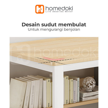 Pekanbaru Homedoki Meja Kantor/Meja Komputer/Meja Kantor Dengan Laci/Meja Kerja Minimalis/120Cm Meja Belajar