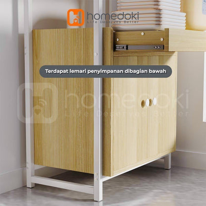 Pekanbaru Homedoki Rak Oven Microwave / Lemari Dapur / Rak Dapur Multifungsi / Lemari Dapur Sederhana