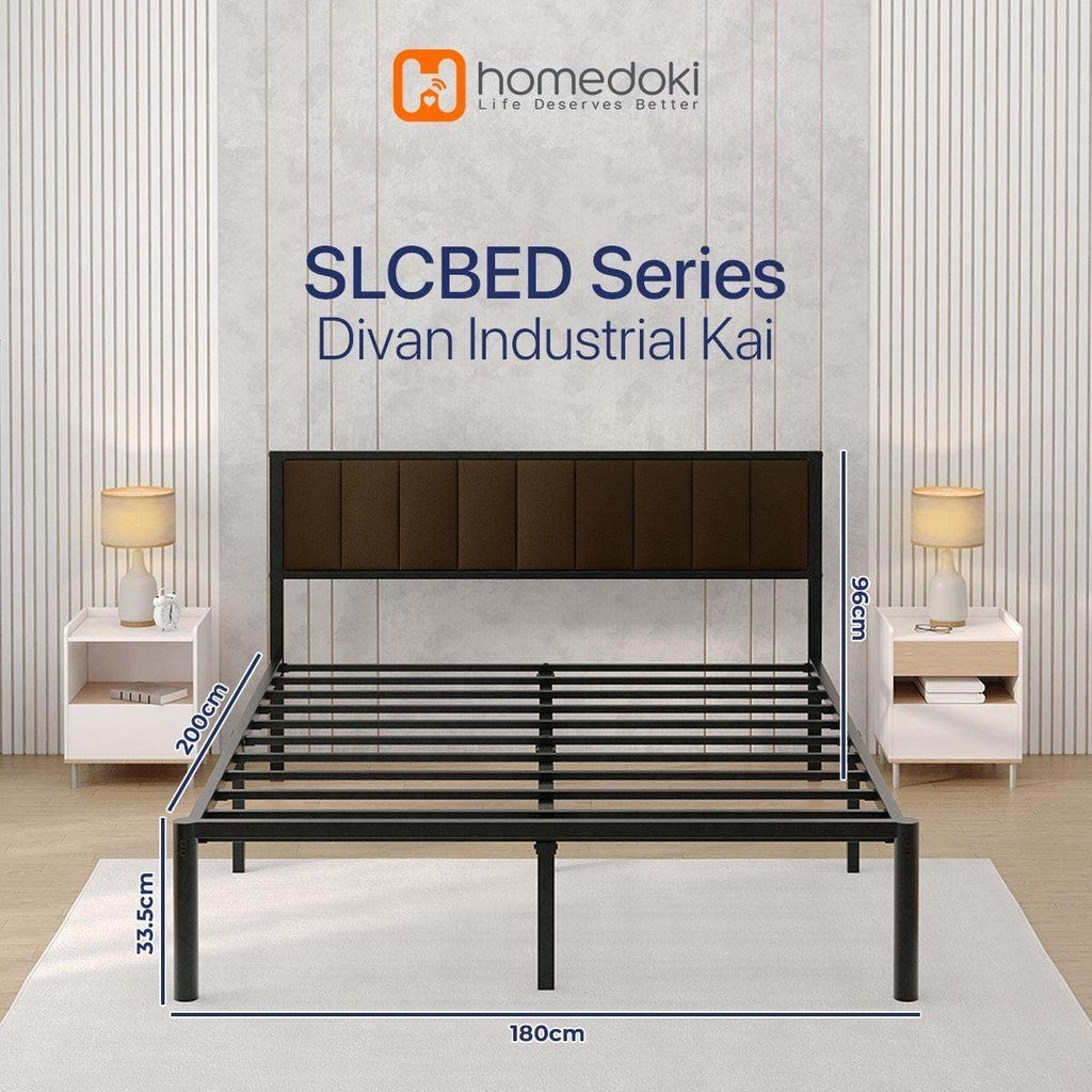 Pekanbaru Homedoki Solace Series / Dipan Tempat Tidur/ Divan Kasur/ Divan Minimalis Dengan Sandaran Kepala