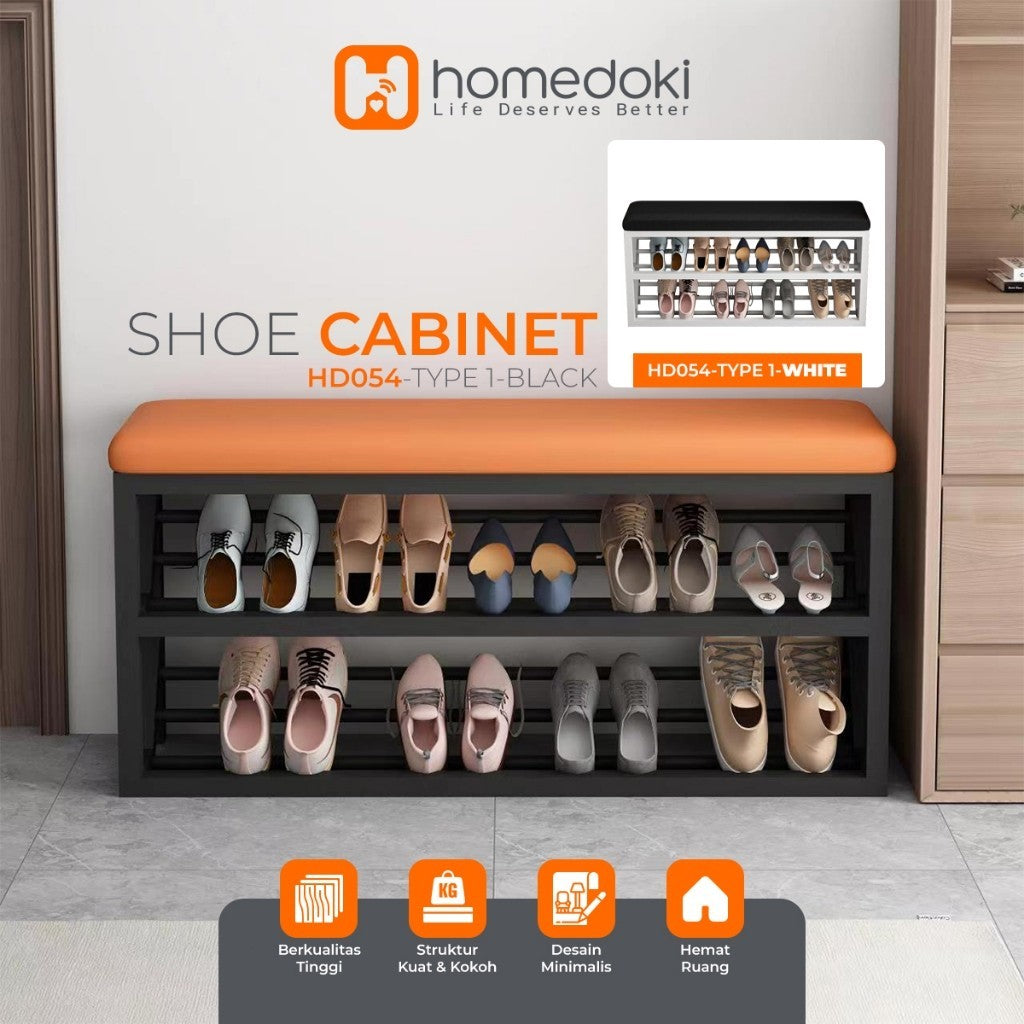 Pekanbaru Homedoki Rak Sepatu Kursi / Lemari Sepatu Kayu / Rak Sepatu Minimalis/ Rak Sepatu Murah