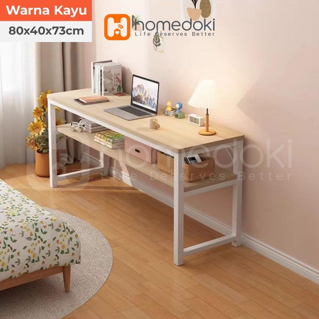 Pekanbaru Homedoki Meja Belajar 120Cm / Meja Kantor / Meja Komputer / Meja Kerja / Meja Kamar / Meja Rias / Meja Makan Minimalis / Meja Kamar Tidur