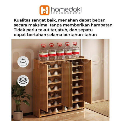 Pekanbaru Homedoki  Lemari Sepatu Serbaguna Tertutup/Lemari Sepatu Rotan/Lemari Kayu Minimalis/Lemari Sepatu Tertutup /Rak Sepatu