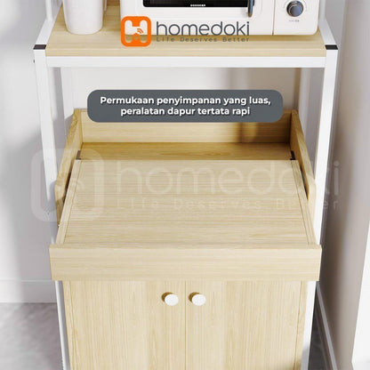 Pekanbaru Homedoki Rak Oven Microwave / Lemari Dapur / Rak Dapur Multifungsi / Lemari Dapur Sederhana