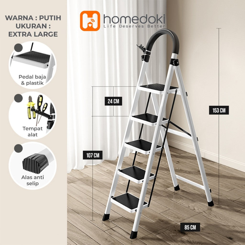 Pekanbaru Homedoki Tangga Lipat Aluminium/Tangga Besi/Tangga Lipat/Tangga 9/10/11/12 Steps