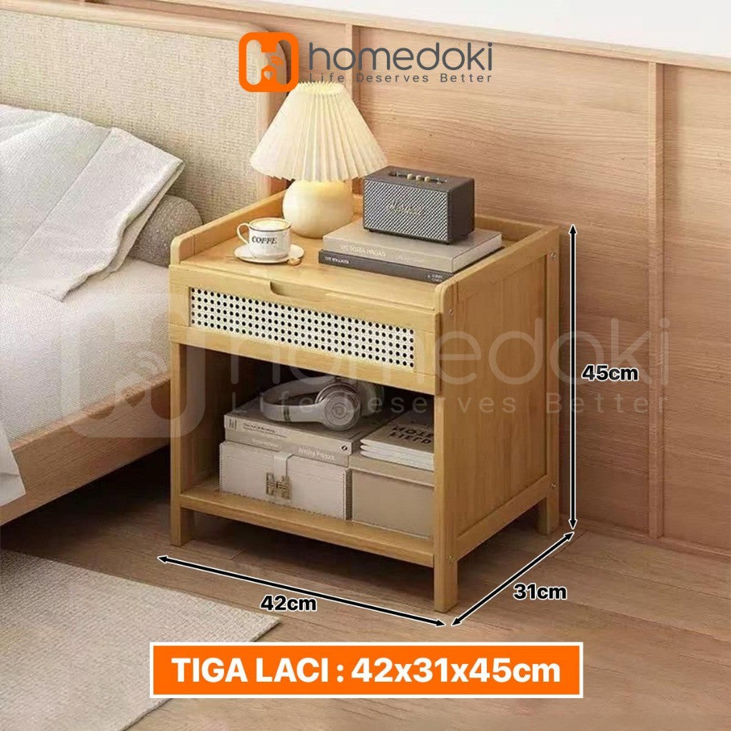 Pekanbaru Homedoki Meja Nakas / Meja Kecil / Nakas Meja Kamar Tidur Minimalis  / Meja Samping Tempat Tidur