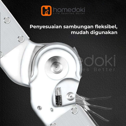 Pekanbaru Homedoki Tangga Lipat Aluminium/Tangga Besi/Tangga Lipat/Tangga 9/10/11/12 Steps
