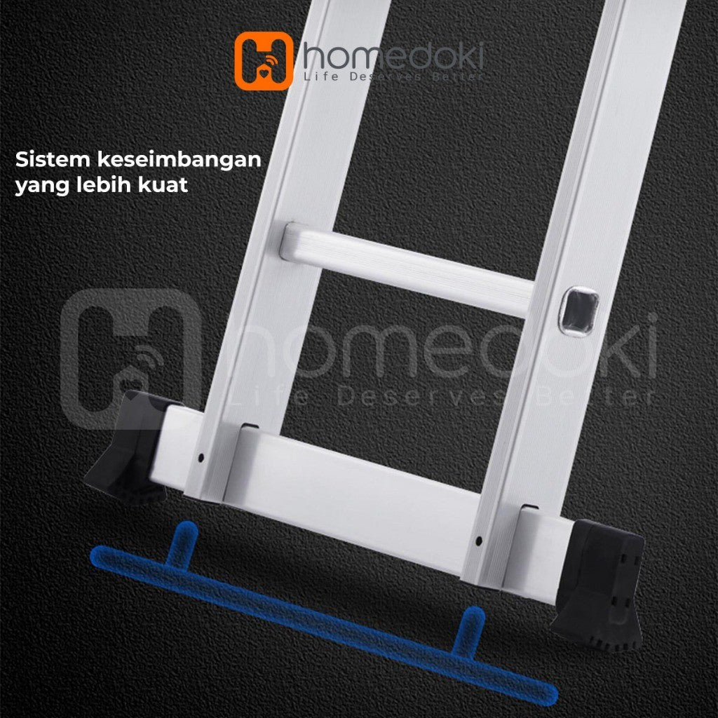 Pekanbaru Homedoki Tangga Lipat Aluminium/Tangga Besi/Tangga Lipat/Tangga 9/10/11/12 Steps