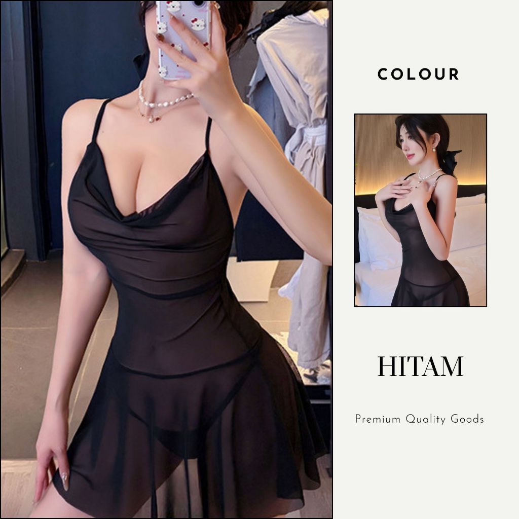Pekanbaru Lingerie Dress Wanita Set D-165 Gaya Korea Stretchy