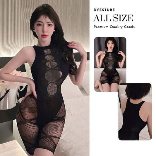 Pekanbaru Lingerie Dress Bodysuit D 183 Sobek Tangan Menggoda Pakaian Jala Transparan