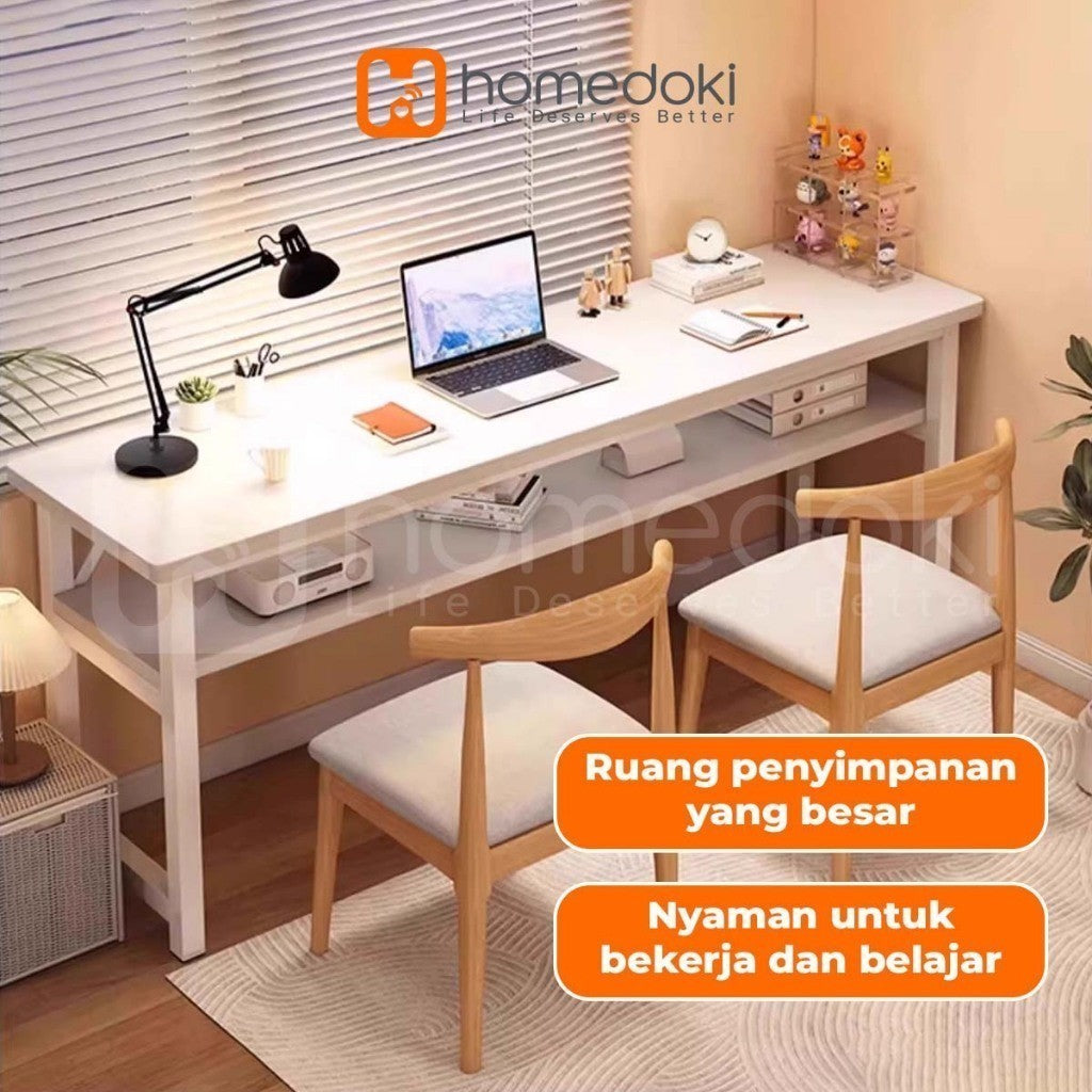Pekanbaru Homedoki Meja Belajar 120Cm / Meja Kantor / Meja Komputer / Meja Kerja / Meja Kamar / Meja Rias / Meja Makan Minimalis / Meja Kamar Tidur