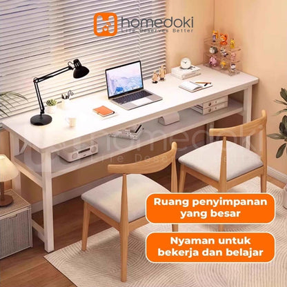 Pekanbaru Homedoki Meja Belajar 120Cm / Meja Kantor / Meja Komputer / Meja Kerja / Meja Kamar / Meja Rias / Meja Makan Minimalis / Meja Kamar Tidur