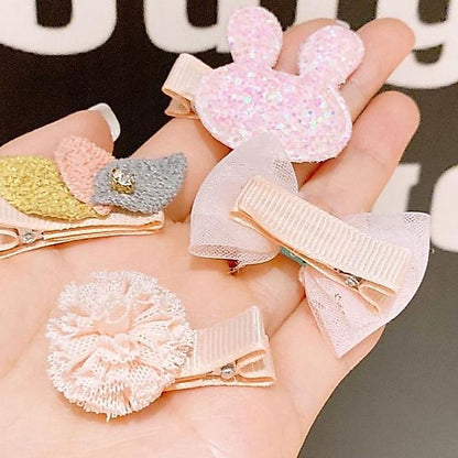 Pekanbaru 4 Pcs Set Jepit Rambut Korea Anak Korean Fashion Hair Clip Lucu