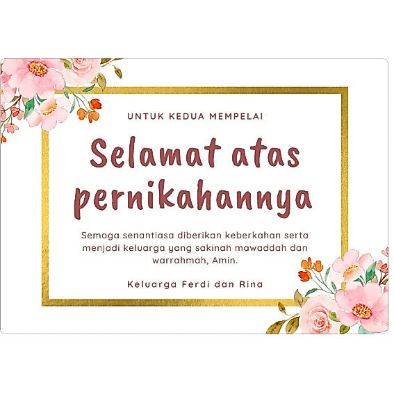 Pekanbaru Kartu Ucapan Hampers Box Pernikahan Ulang Tahun Kado Gift Card [FREE REQUEST DESIGN]