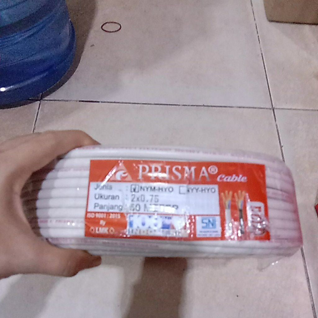 Pekanbaru Antrana Kabel Listrik Kabel Serabut 2 X 0.75 Mm 50 Mtr / Roll