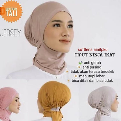 Pekanbaru Ciput Ninja Talireal Picturematt Spandeks/Jersey Premium Hijab