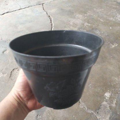 Pekanbaru Pot bunga hitam kecil  harga obral 4 ukuran