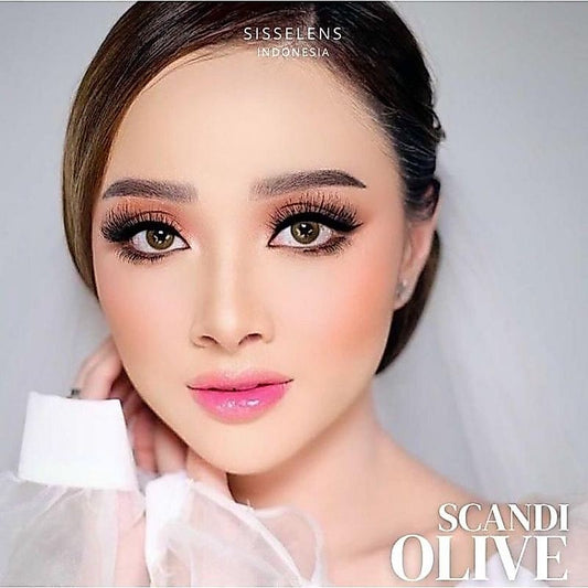 Pekanbaru Softlens Sisse Lens Scandi Gray/Hazel/Olive Normal Hingga Minus 14.5Mm Softlens Tanpa Ring