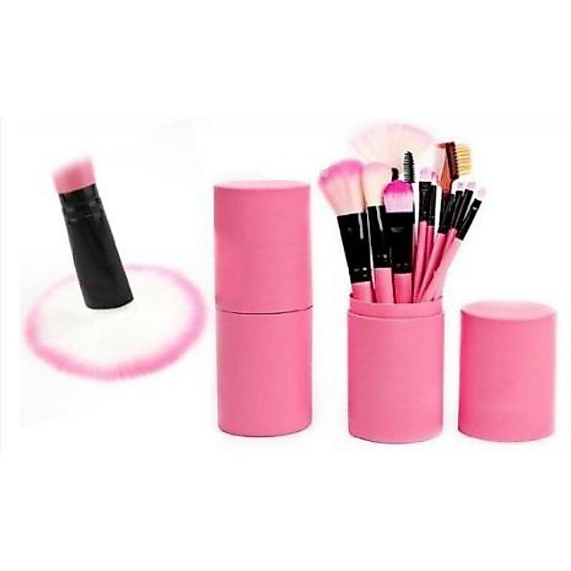 Pekanbaru (Isi 12Pcs) Kuas Make Up Tabung 12Pcs Make Up Brush 12 Set In 1 Tube Import Murah