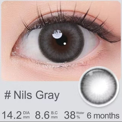 Pekanbaru Magister Softlens Minus Nils Brown Gray 14.2Mm 14.5Mm Lensa Kontak Warna Natural Lens Wedding