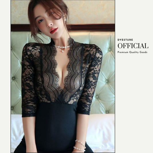 Pekanbaru Lingerie Dress Set D-180 Rok Pinggul Seragam Elegan Dversture