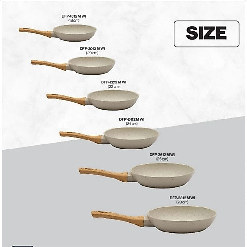 Pekanbaru Deep Fry Pan / Deep Fry Pan Marble Induksi Miyako / Dfp-2412M Wi / Dfp-2612 M Wi / Dfp-2812 M Wi / Teflon
