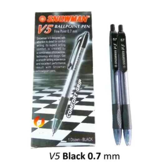 Pekanbaru Snowman Pen V5 3S Black