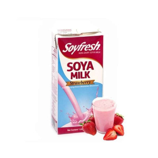 Pekanbaru Soyfresh Strawberry Soya Milk 1Lt Tta