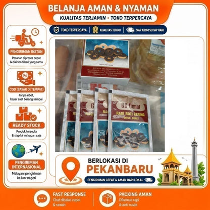 Pekanbaru 4 Saset GS Donat Ragi Roti Kering Untuk Donut Yeast Bahan Baking Kue Cake Mix Halal