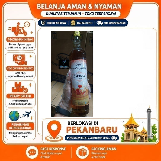 Pekanbaru 650ml Marjan Royale Gourmet Caramel Syrup Sirup Rasa Karamel Bahan Minuman Halal