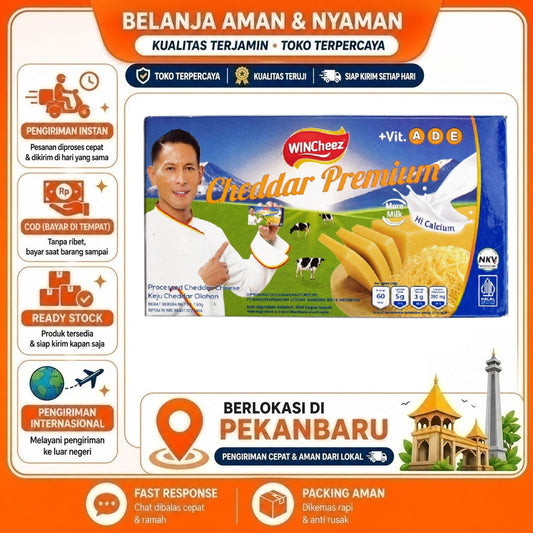 Pekanbaru Keju Block Wincheez Cheddar Premium 160gr - Gurih, Mudah Diparut, Hasil Sempurna