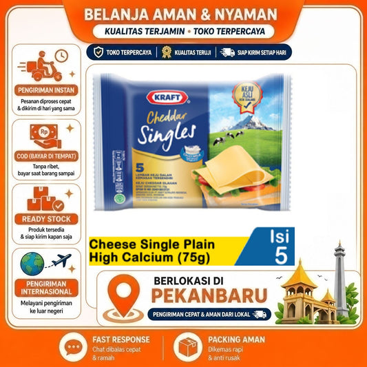 Pekanbaru 5 Lembar Kraft Cheddar Singles Lembaran Keju Cedar Olahan Bahan Makanan Praktis Enak
