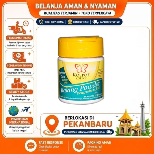Pekanbaru Koepoe Koepoe Baking Powder 45g - Pengembang Kue Praktis Baking Mix Bahan Kue Halal