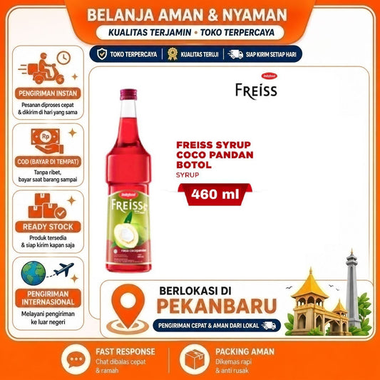 Pekanbaru 460ml Indofood Freiss Sirup Rasa Cocopandan Coco Pandan Syrup Bahan Minuman Halal