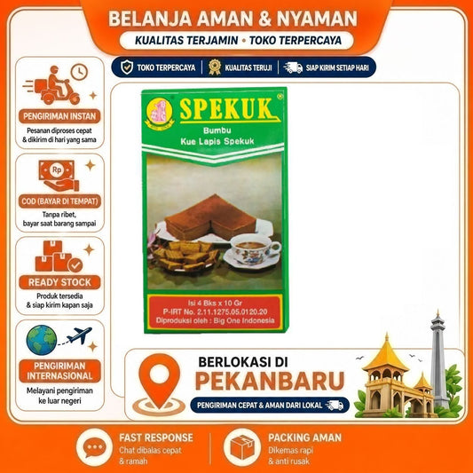 Pekanbaru 4 Saset Big One Spekuk Bumbu Kue Lapis Bahan Baking Cake Roti Mix 40 Gram 40gr Halal