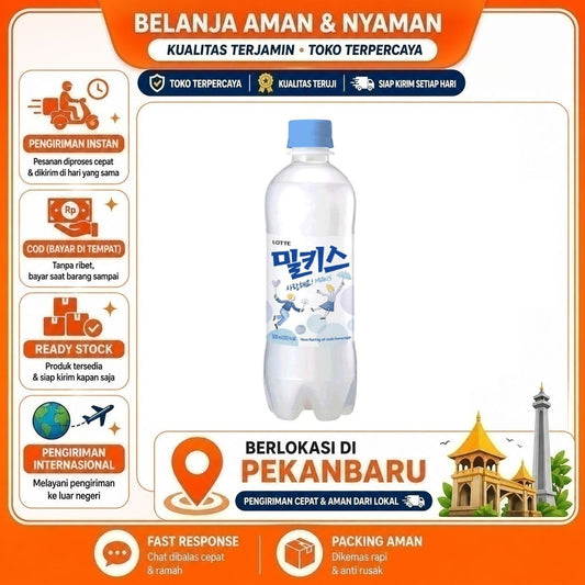 Pekanbaru 500ml Lotte Milkis Original Carbonated Drink Minuman Bersoda Kemasan Botol Plastik