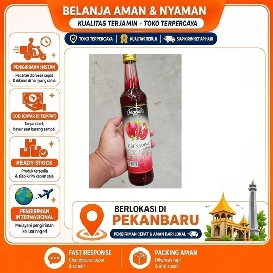 Pekanbaru 460ml Marjan Boudoin Sirup Rasa Grenadine Buah Delima Syrup Bahan Minuman Halal Enak