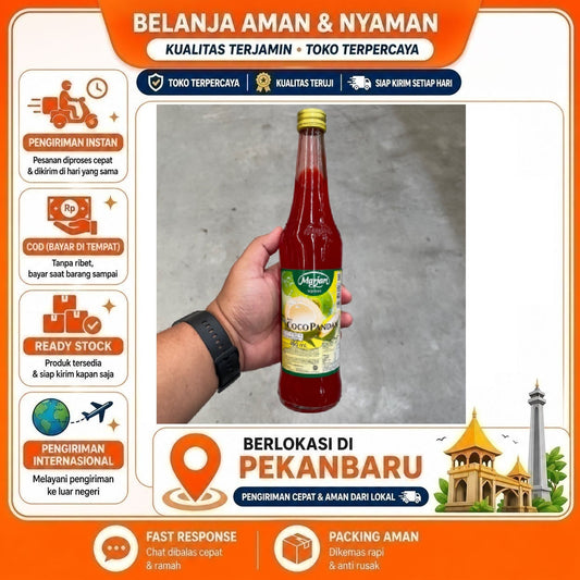Pekanbaru 400ml Marjan Squash Sirup Rasa Buah Coco Pandan Bahan Minuman Syrup Cocopandan Halal